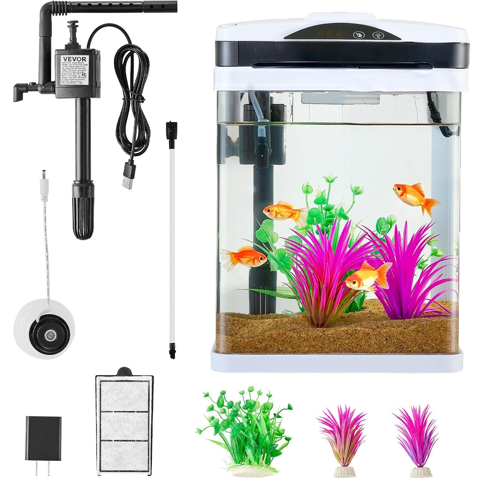 2 Gallon LED Smart Fish Tank Aquarium