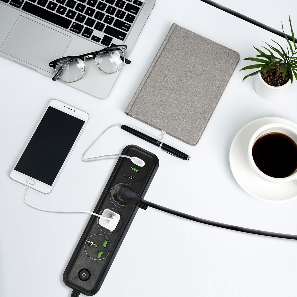 Power Strip with USB & Extension Cord